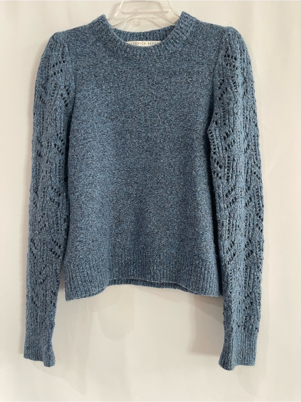 Veronica Beard Devi Sweater Blue women’s medium Alpaca Wool Blend luxury sweater